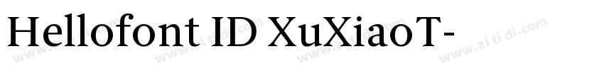Hellofont ID XuXiaoT字体转换